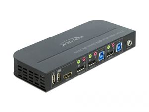 DeLOCK DisplayPort 1.4 KVM Switch 8K 30Hz met USB 3.0 en Audio kvm-switch