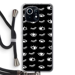 Eye pattern #3: Xiaomi Mi 11 Transparant Hoesje met koord
