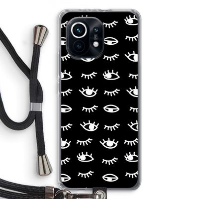 Eye pattern #3: Xiaomi Mi 11 Transparant Hoesje met koord