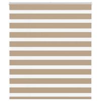 VidaXL Zebra blind 120x150 cm stofbreedte 115,9 cm polyester zandbruin