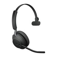 Jabra Evolve2 65 monaural On Ear headset Telefoon Bluetooth Mono Zwart Volumeregeling, Indicator voor batterijstatus, Microfoon uitschakelbaar (mute) - thumbnail