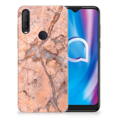 Alcatel 1S (2020) | TPU | Siliconen hoesje | Marmer Oranje