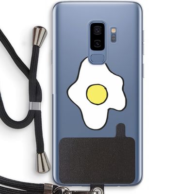 Spiegelei: Samsung Galaxy S9 Plus Transparant Hoesje met koord