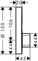 Hansgrohe ShowerSelect S afbouwdeel douchemengkraan met stopkraan voor 1 functie chroom - thumbnail