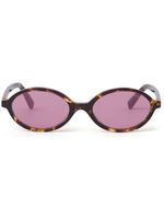 Miu Miu Eyewear lunettes de soleil Reagrd à effet écailles de tortue - Marron