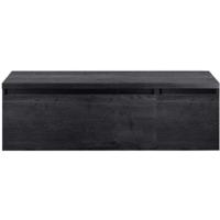 Frozen Badmeubelset 140 cm - Greeplijst in Kleur - Wastafel Onderkast met Bovenblad Black Oak