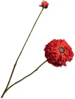 Silk-ka kunsttak zinnia 85cm rood