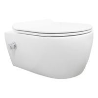 Fresh bidet toilet met softclose zitting wit glans