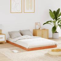 Bedframe massief grenenhout wasbruin 140x200 cm