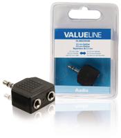 Valueline VLAB22945B Audio-splitter 3,5 mm Male - 2x Female Zwart - thumbnail