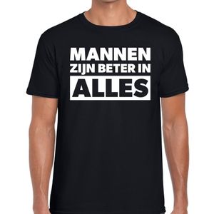 Mannen zijn beter in alles tekst t-shirt zwart heren