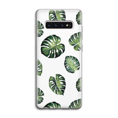 Tropische bladeren: Samsung Galaxy S10 4G Transparant Hoesje