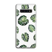 Tropische bladeren: Samsung Galaxy S10 4G Transparant Hoesje