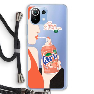 Peach please!: Xiaomi Mi 11 Lite Transparant Hoesje met koord