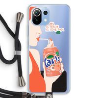 Peach please!: Xiaomi Mi 11 Lite Transparant Hoesje met koord