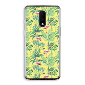 Flamingo party: OnePlus 7 Transparant Hoesje