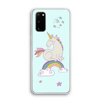 Regenboog eenhoorn: Samsung Galaxy S20 Transparant Hoesje