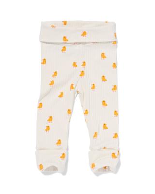 HEMA Newborn Meegroei Legging Rib Met Bamboe Gebroken Wit (gebroken wit)