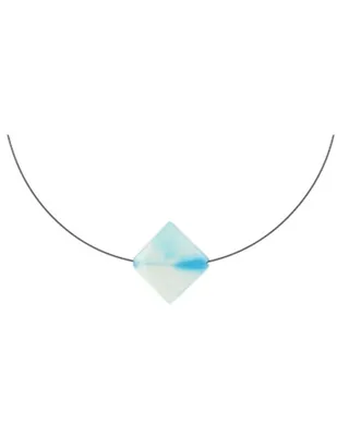 Edelstenen Ketting Blauwe Agaat - Draadketting Edelstenen Ketting Blauwe Agaat - Draadketting