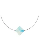 Edelstenen Ketting Blauwe Agaat - Draadketting - thumbnail