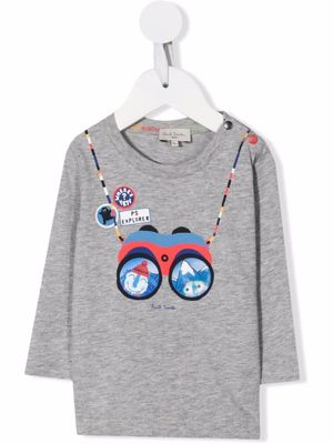 Paul Smith Junior t-shirt à imprimé graphique - Gris