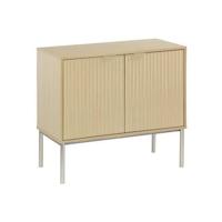 sweeek - Dressoir met hout- en metaaleffect, 2 deuren 80cm - thumbnail