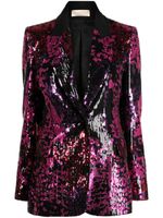 Elie Saab blazer orné de sequins à revers crantés - Noir - thumbnail