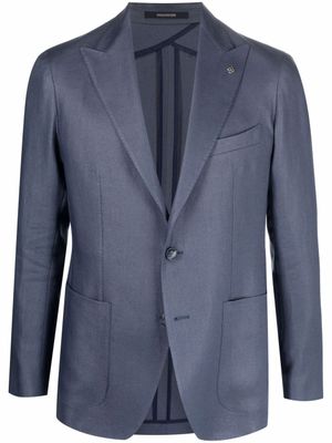 Tagliatore blazer cintré à simple boutonnage - Bleu