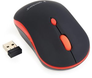 Gembird WIRELESS OPTICAL MOUSE MUSW-4B-03-R 1600DP - Maus muis Ambidextrous RF Draadloos Optisch 1600 DPI