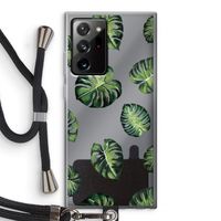 Tropische bladeren: Samsung Galaxy Note 20 Ultra / Note 20 Ultra 5G Transparant Hoesje met koord