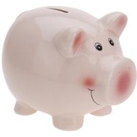 Free & Easy Spaarvarken - roze - dolomiet - 11 x 9 cm - spaarpot - sparen - cadeau