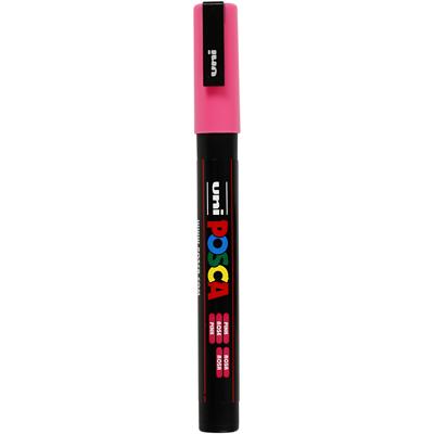 Uni-Posca Posca marker, afm pc-3m, lijndikte 0,9-1,3 mm, fijn, roze, 1 stuk