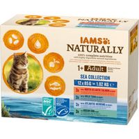 Iams Naturally Adult Sea Collection natvoer kat (12x85gr) 12 x 85 g Iams Naturally Adult Sea Collection natvoer kat (12x85gr) 12 x 85 g