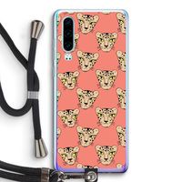 Tijger: Huawei P30 Transparant Hoesje met koord Tijger: Huawei P30 Transparant Hoesje met koord