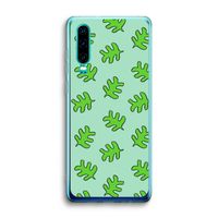 Groene blaadjes: Huawei P30 Transparant Hoesje