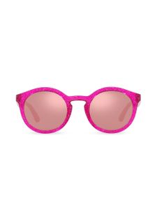 Dolce & Gabbana Kids lunettes de soleil New Pattern à monture ronde - Rose