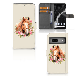 Telefoonhoesje met Pasjes voor Google Pixel 7 Paard