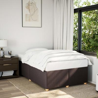 Bedframe zonder matras 120x190 cm stof donkerbruin