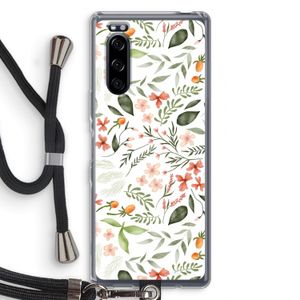 Sweet little flowers: Sony Xperia 5 Transparant Hoesje met koord