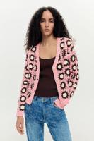 Roze gehaakte cardigan - RED - XL
