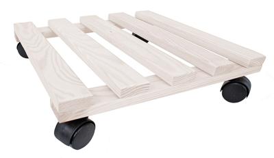 Plantenroller Plantentrolley Vierkant Wit 30x30cm voor binnen en buiten draagvermogen tot 80 kg