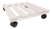 Plantenroller Plantentrolley Vierkant Wit 30x30cm voor binnen en buiten draagvermogen tot 80 kg