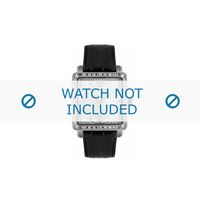Armani horlogeband AR-5650 Leder Zwart 22mm