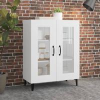 Dressoir 69,5x34x90 cm bewerkt hout wit - thumbnail
