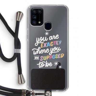 Right Place: Samsung Galaxy M31 Transparant Hoesje met koord