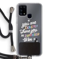 Right Place: Samsung Galaxy M31 Transparant Hoesje met koord