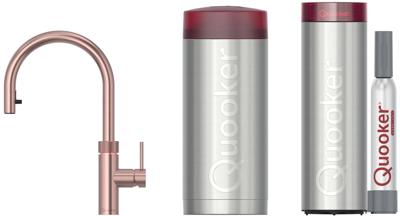 Quooker Flex met COMBI boiler en CUBE reservoir 5-in-1-kraan rosé koper
