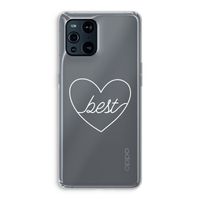 Best heart pastel: Oppo Find X3 Transparant Hoesje