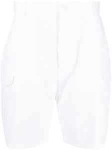 Giorgio Armani short cargo en seersucker - Blanc