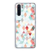 Gekleurde driehoekjes pastel: Oppo A91 Transparant Hoesje